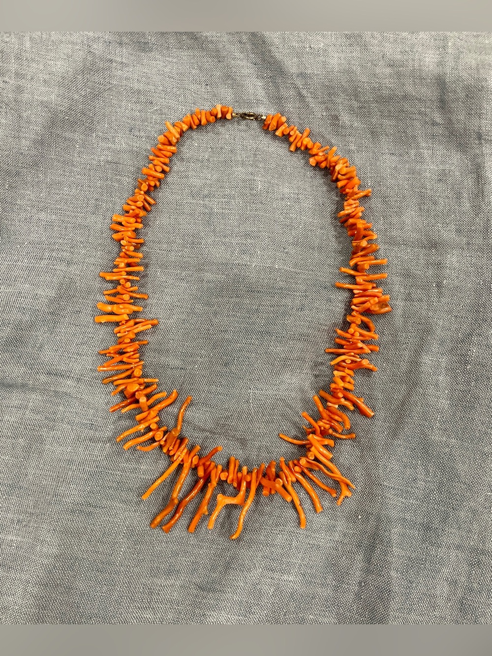 Vintage Coral Branch Necklace